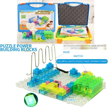 

72 Projects DIY Kits Integrated Building Block 34PCS Electronic Circuit Block Science Experiment Kits STEM Educational toys