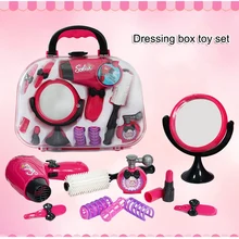 Новые детские красивые игрушки, набор для макияжа, сумочка, зеркало, фен, заколки для волос для девочек
