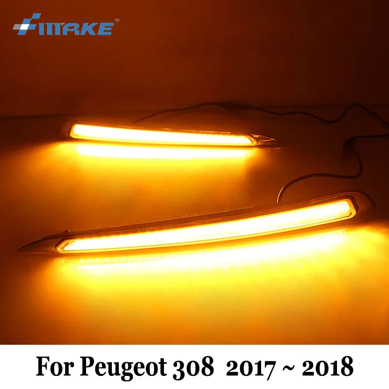 

SMRKE DRL For Peugeot 308 2017~2018 / Car LED Daytime Running Lights With Cornering Lamp / Day Driving Lamp Car Styling