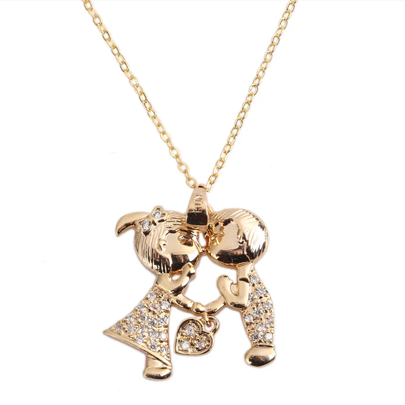 Buy Couple Necklaces For Lovers Delicate Crystal Inlay