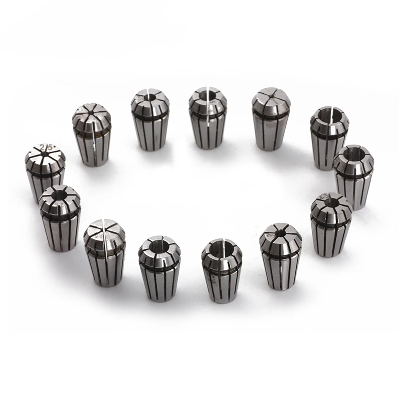 CNC Spindle Collet 13pcs ER11 Collet Chuck + 1pcs ER11 A Nut For