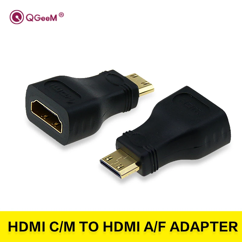 Адаптер конвертер QGeeM MINI HDMI штекер гнездо 1080 P 2K 4K для мини ПК HDTV HD камеры 5504|mini hdmi|to