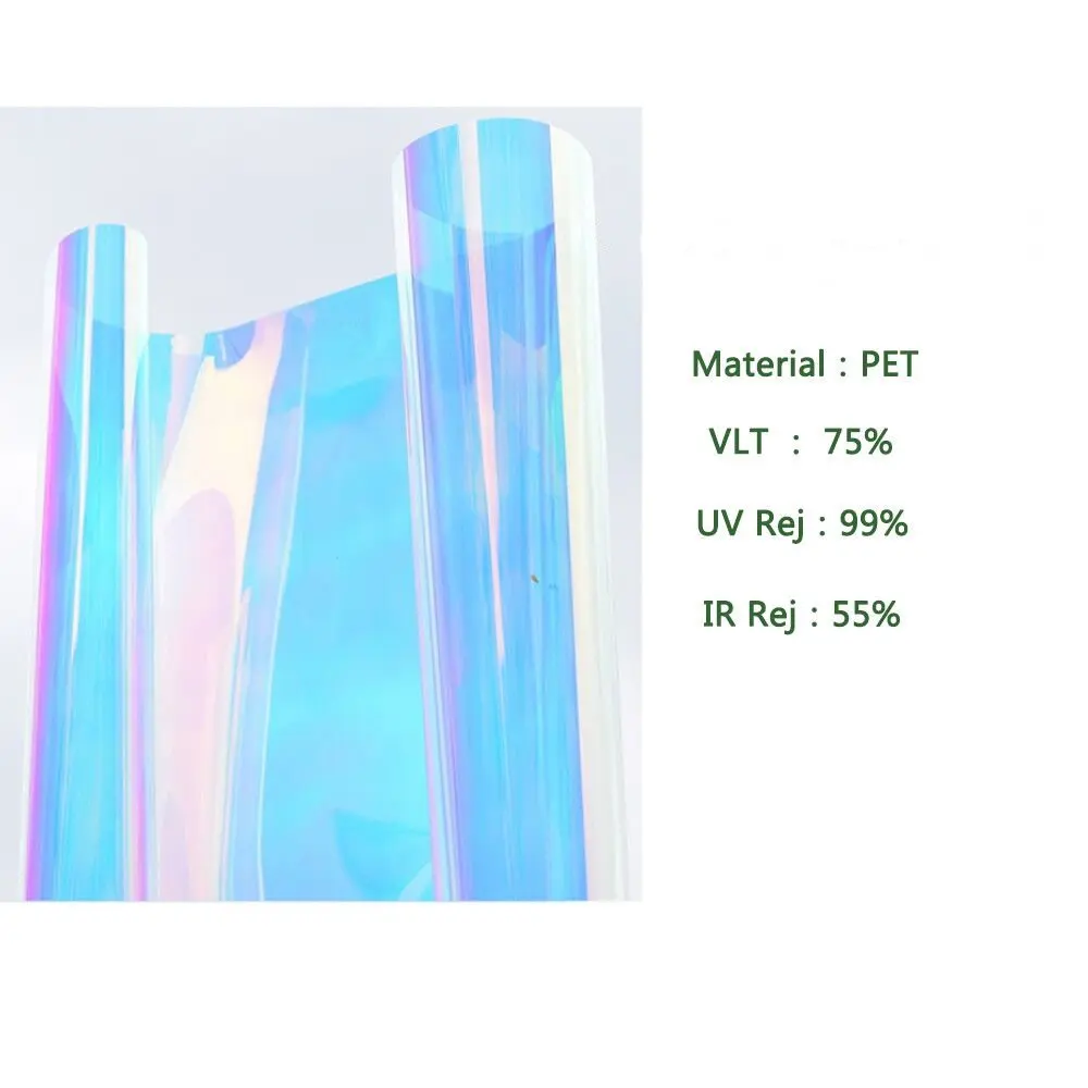 

Chameleon Building Window Tint Sun Shade Films Rainbow Effect Decorative Window Film For Home Restaurant Color Changing