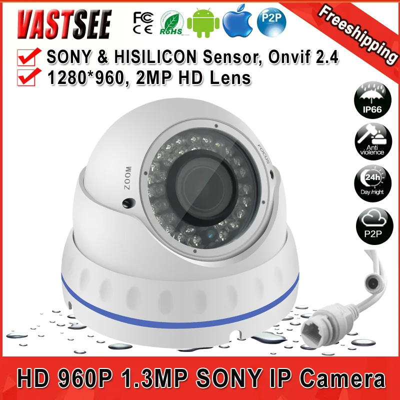 Keamanan Kamera IP Onvif 1.3MP 960 P sony imx225 kamar