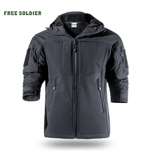 FREE SOLDIER Outdoor sports camping hiking tactical softshell jacket men's warm water-resistant clothing large size