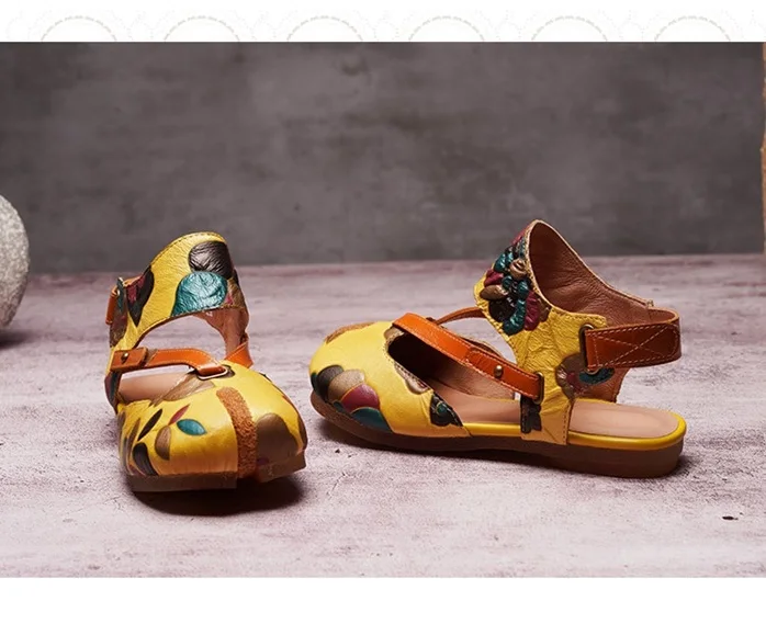 genuine leather flat sandals13