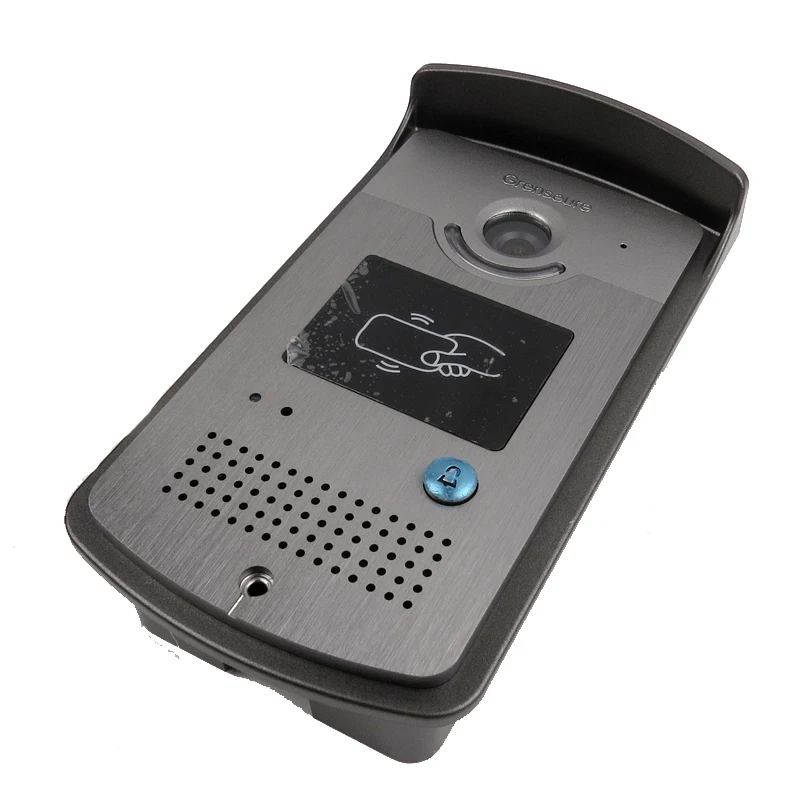 Новинка, " цветная система видеодомофона+ 2 экрана+ RFID дверной звонок с камерой+ контроль мощности