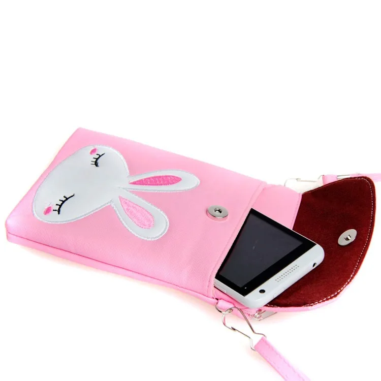 Милый маленький мультяшный Чехол для мобильного телефона, кожаный кошелек, сумка для iphone, samsung, huawei, htc, lg/сумка через плечо, кобура, подарок для ребенка