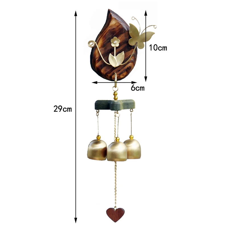 Латунные Колокольчики металлические украшения Висячие колокольчики пасторальное гнездо двери украшения креативные девушки подарок на праздник