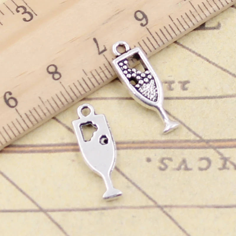 

20pcs Charms wine glass 20x6mm Tibetan Silver Plated Pendants Antique Jewelry Making DIY Handmade Craft