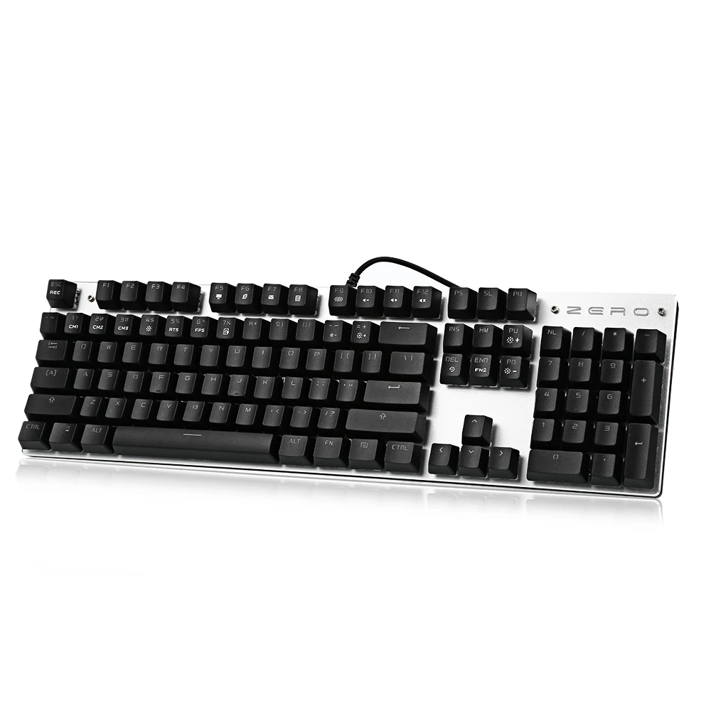 METOO ZERO X08 Механическая игровая клавиатура с светодиодный RGB Подсветка anti ореолы 104