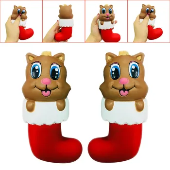 

Cute Stress Reliever Christmas Toys Slow Rising Scented Toy Stress Reliever Squeeze Toy rising wipes anti-stress toys 6.26