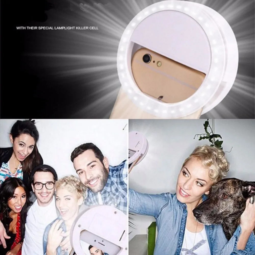 New Selfie Ring Light Portable Flash Led Camera Phone Photography Enhancing Photography for Smartphone iPhone Samsung