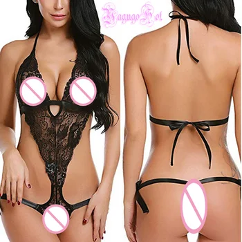 

Sexy Erotic Seductive Lace Deep V Neck Corset Lingerie Bondage Teddy Bodysuit Underwear Sleepwear Costumes Lingerie Plus Size