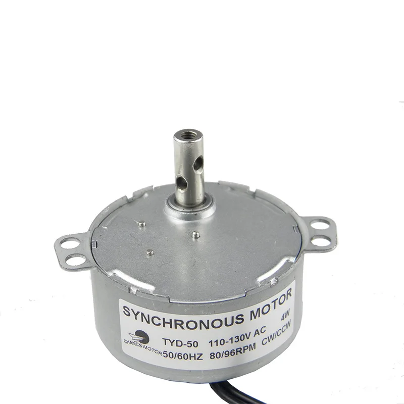 

CHANCS TYD-50 Small Synchronous Motor 110V 80/96RPM AC Geared Motor for Household