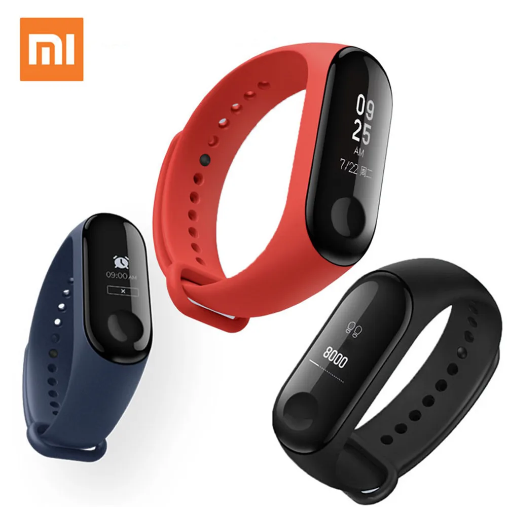 

Original Xiaomi Mi Band 3 Smart Wristband Fitness Bracelet Band 3 0.78" OLED Touch Screen OLED Message Heart Rate Time Smartband