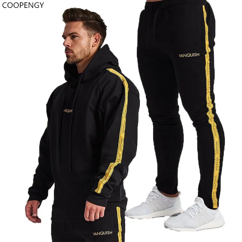 

Best Gyms tracksuit men Sets Sportswear Tracksuits Sets Men's Hoodies+Pants Casual Outwear Men's sports Suits tracksuit hoodies