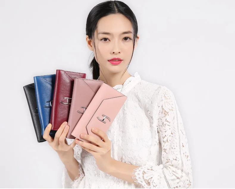 HONGU Fashion Women Evening Bag Women Top-Handle Bag Natural Genuine Leather Wallets Hasp Purses Wristlets Leisure Crossbody Bag    6_01