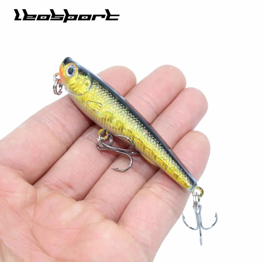 

LEOSPORT 1pcs Pencil Fishing Lures 7cm 7g Hard Baits Artificial Make Bass Crankbait Wobblers Fishing bait Treble Hooks Tackle