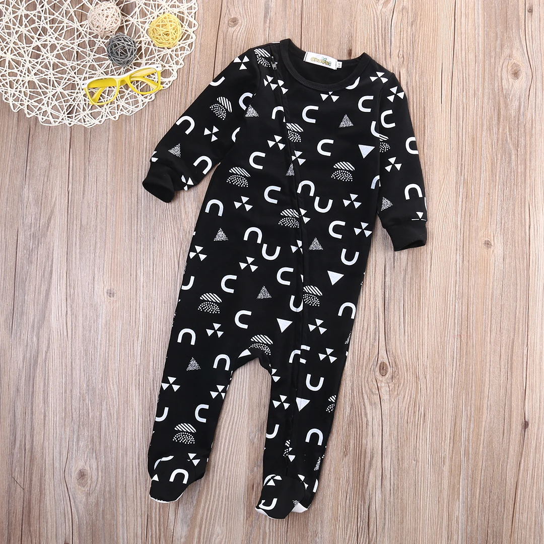 Citgeett Spring Autumn Baby Rompers Newborn Baby Rompers Long Sleeve