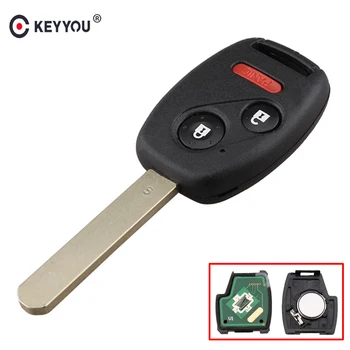 

KEYYOU 433Mhz ID46 Chip CWTWB1U545 2+1 Buttons Remote Control Key For Honda Pilot 2005 2006 2007 2008 Fob Case With Uncut Blade