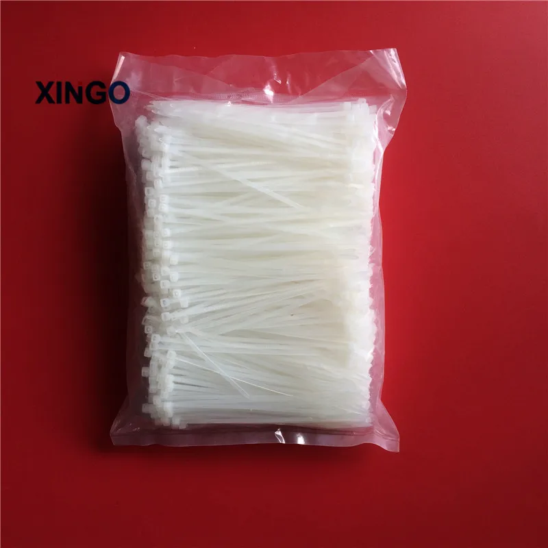 Нейлоновые кабельные стяжки Xingo 120 мм 1000 шт. пластиковые на молнии 18 фунтов UL RoHS