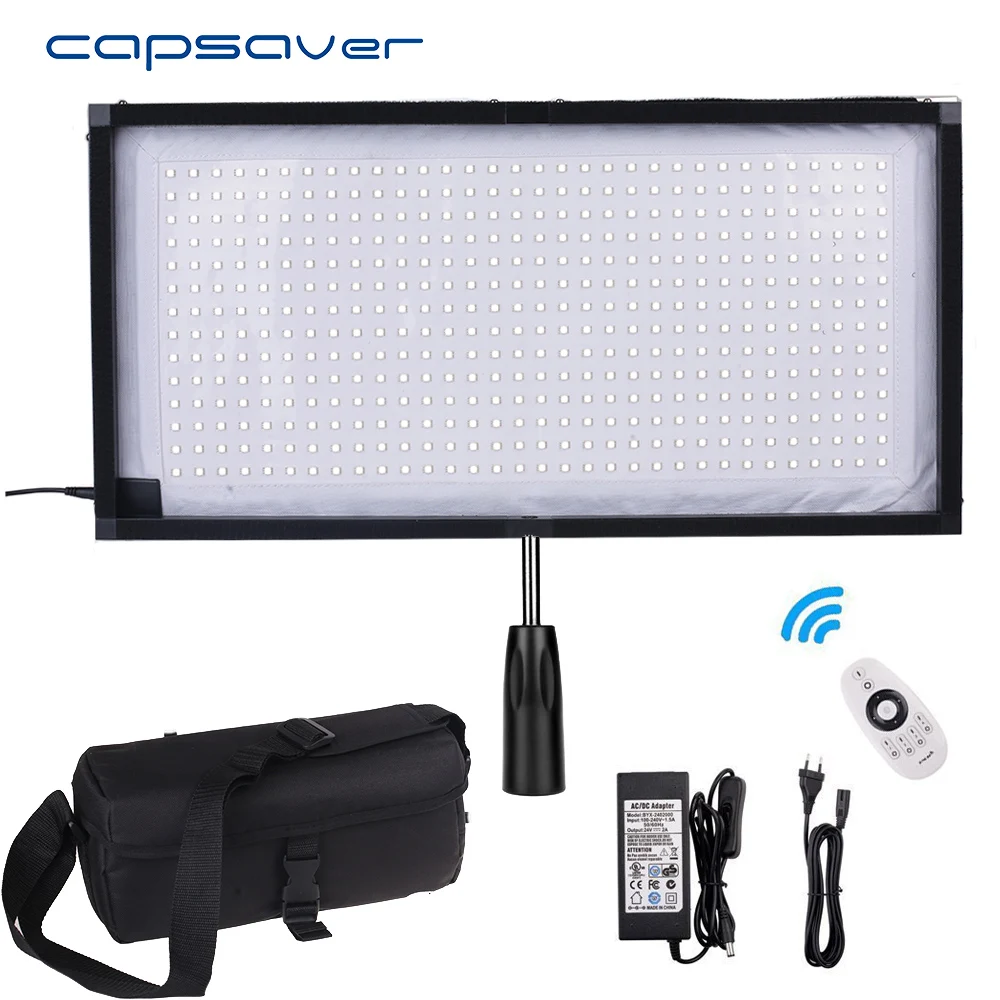 

capsaver FL-3060 Portable LED Video Light Fill-in Photographic Lighting Flexible Fabric LED Panel Light Studio Light 5500K