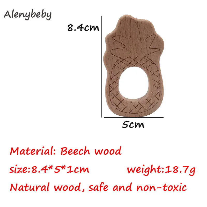 Деревянная игрушка-прорезыватель с оленем Sika для ребенка, безопасное ожерелье для грудного вскармливания, деревянная тренировка жевания, детский Прорезыватель с воском