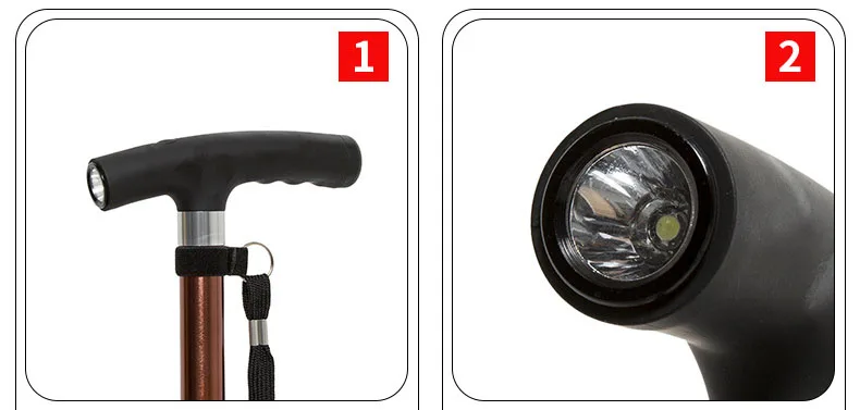 Novo ao ar Prova de Luz Lidar com Cana com Iluminação Livre Grandes Cantos Velhos Muletas Queda Sólida Montanhismo Idosos t 3 High Quality Esporte e Lazer