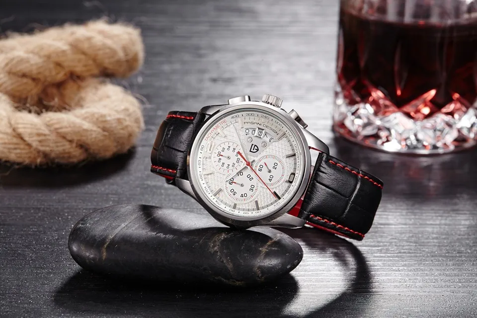Часы мужские люксовый бренд Pagani Дизайн хронограф кварцевые часы многофункциональные Модные мужские спортивные часы Relogio Masculino