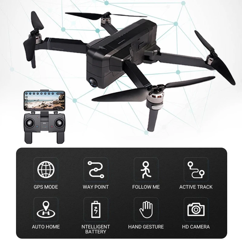  SJRC F11 PRO GPS 5G Wifi 500m FPV Mit 2K Weitwinkel Kamera 28 Minuten Flugzeit bürstenlosen Faltbar