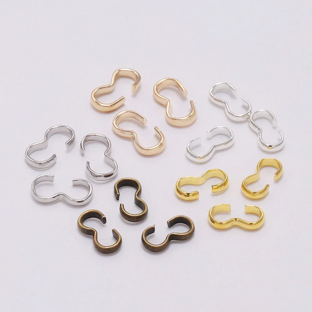 

100pcs/lot 4*8 mm Buckle Clasp Connectors Silver Gold Clasp Connectors For Jewelry Making Finding Bracelet Accessories Supplies