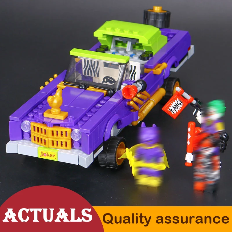 

07046 Super Heroes The Joker Notorious Lowrider Car Building Blocks Model Batman Movie Car Toy Compatible legoed 70906