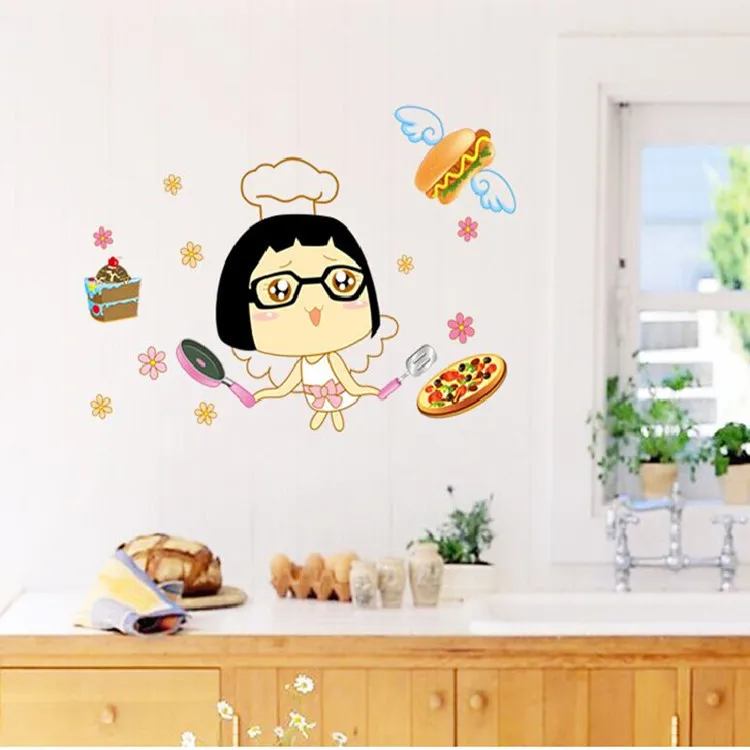 Free Shipping DIY Removable Wall Stickers restaurant /kitchen /utensils