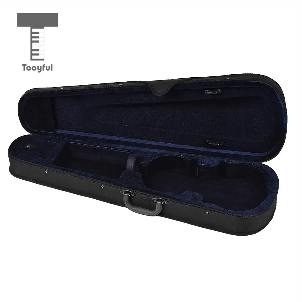 Tooyful Practical 1/8 Violin Storage Bag Case Hand Carry Shoulder Box Container Foam Inner for Kids Beginners