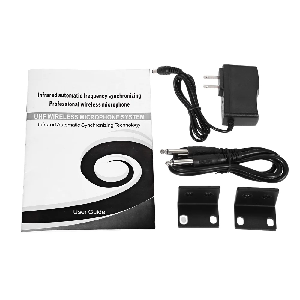 Weisre U 8030 Профессиональный Двухканальный UHF Беспроводной КТВ Микрофон комплект 2