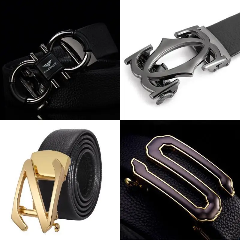 

Famous Brand Belt Men Top Quality Genuine Luxury Leather Belts for Men, H 8 Z Strap Male Metal Automatic Buckle
