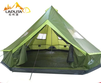 

Laputa Ultralarge 8-12 Person 500*500*290/150CM Waterproof Camping Tent Pyramid Party Family Tent Large Gazebo