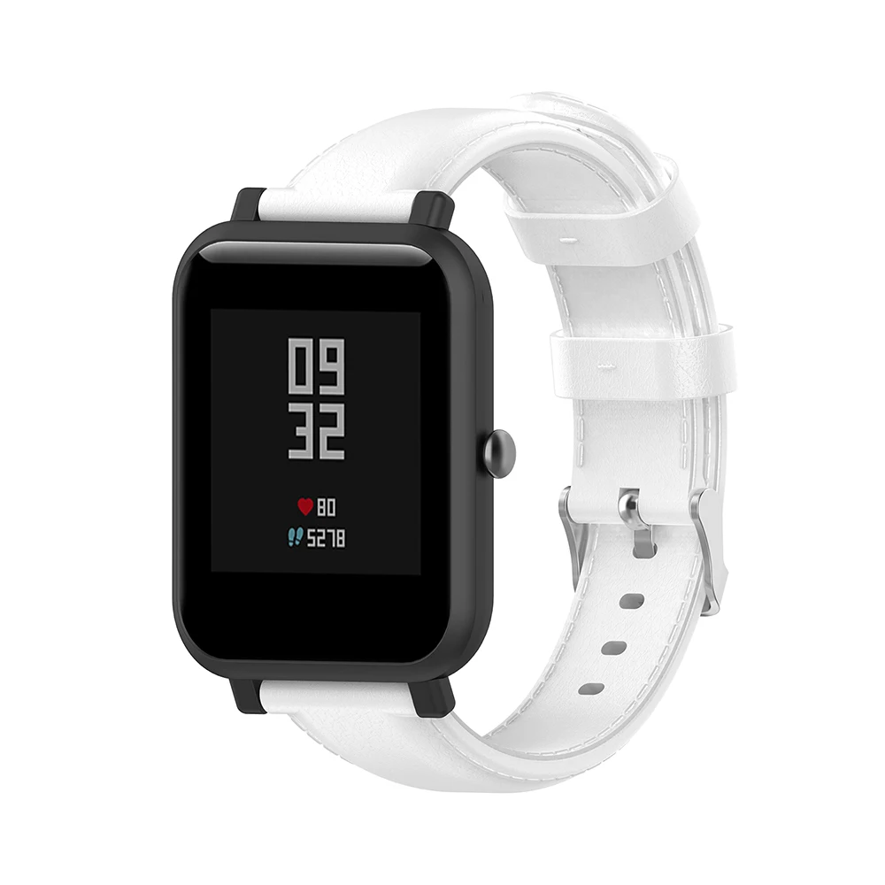 Wristband for Xiaomi Amazfit Huami Mi Youth Edition Bip Sports Watch Leather Strap Smart Watch Band Bracelet Accessories