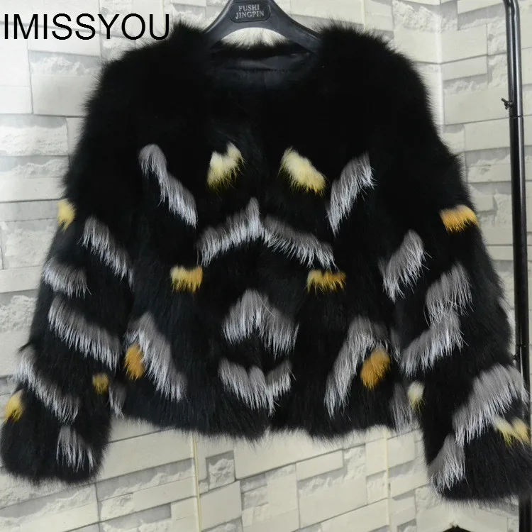 S-xxxl4xl5xl Большие размеры 100% натуральным Silver Fox Red пальто с мехом женщины сращены