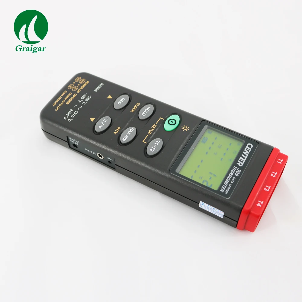 Центр 309 переносной цифровой термометр (K Тип/четыре канала/Datalogger/интерфейс