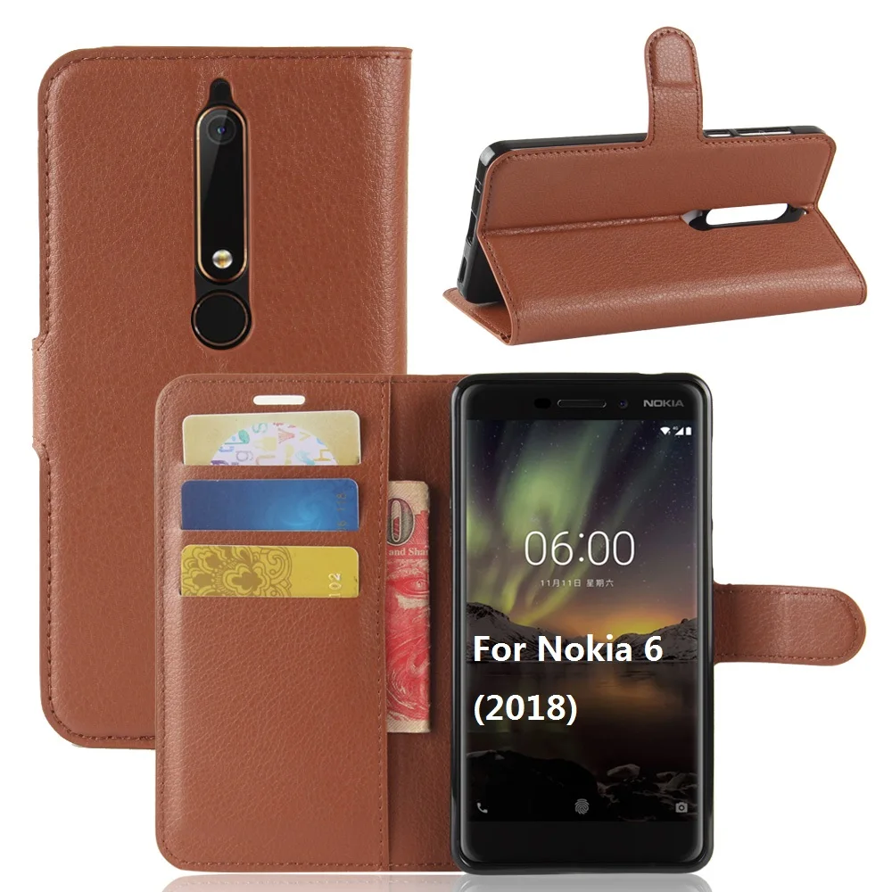 Для Nokia 2018 6 Чехол Роскошные Стенд Бумажник откидная крышка телефон Сумки для с