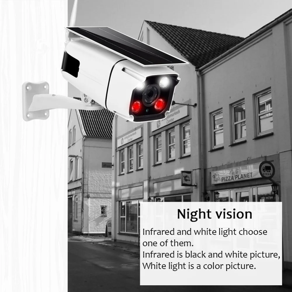 Новая солнечная мощная ip-камера 1080P HD Беспроводная Wi-Fi камера наблюдения для Безопасности уличная Водонепроницаемая ИК камера ночного видения Солнечная камера