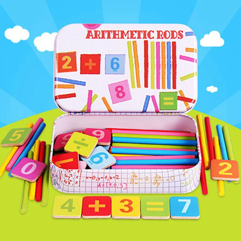 Mathematics Puzzle Wooden Math Number Stick Toys Gifts For