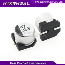 10PCS Electrolytic capacitor 35V47UF 6 5mm SMD aluminum electrolytic capacitor 47uf 35v