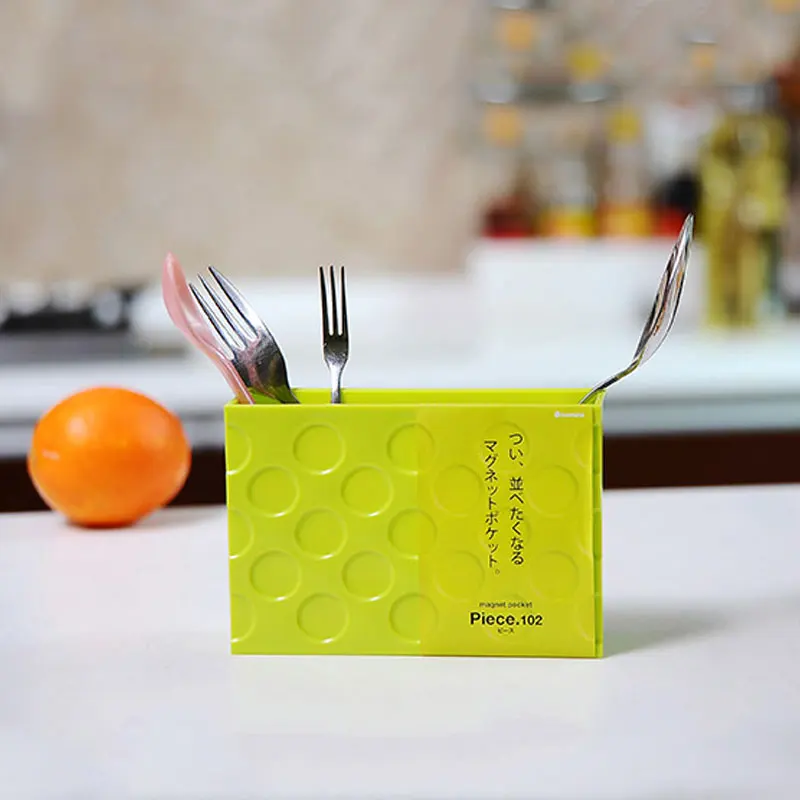 

Fridge Magnet Tableware Kitchenware Utensils Organizer Rack Shelf Box Storage