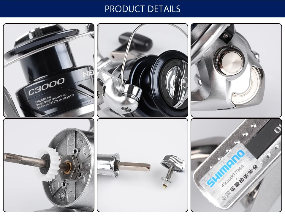 Carretel de Pesca da Carpa de Água Novo Original Shimano Nexave 1000 2500hg C3000hg 4000hg C5000hg 5.2: 1 - 5. 8:1 6.2: Frente Arraste 4bb Salgada 2020 6 Cheap Carretilhas de pesca