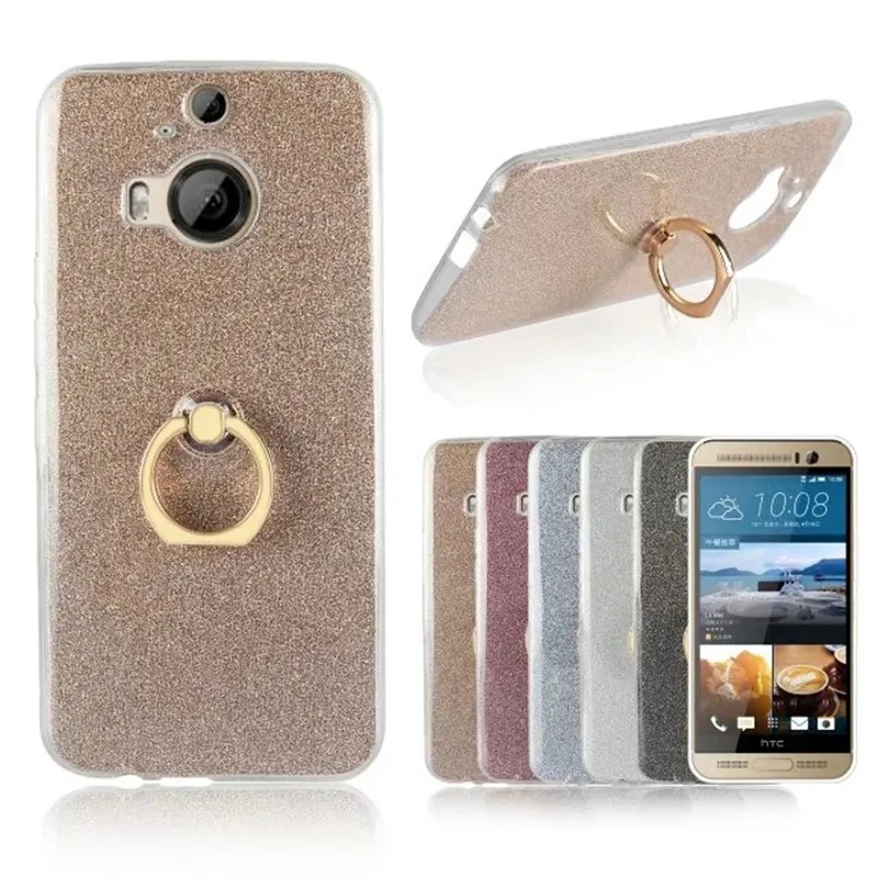 Роскошный блеск Bling мягкий чехол для HTC один M8 M10 стенд держатель крышки