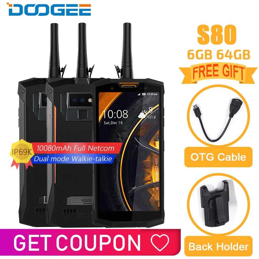 DOOGEE S80 смартфон с 5 99-дюймовым дисплеем восьмиядерным процессором Helio P23 ОЗУ 6 ГБ