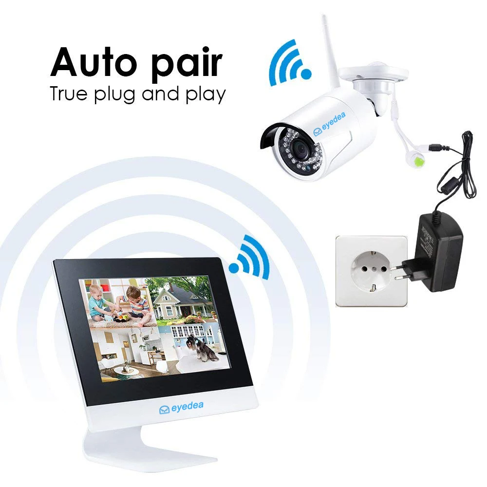 4CH 960P WIFI NVR with LCD Monitor Wireless Security Camera System with 4 Waterproof Outdoor Video Surveillance IP Camera Kit 4CH 960P WIFI NVR with LCD Monitor Wireless Security Camera System with 4 Waterproof Outdoor Video Surveillance IP Camera Kit